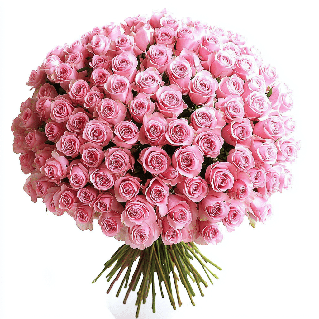 Bunch of 100 Pink Roses